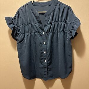Elegant Navy Blue Women's Top